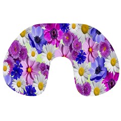 Blossoms-yellow Travel Neck Pillow by nateshop