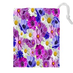 Blossoms-yellow Drawstring Pouch (5xl) by nateshop