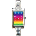 Spectrum Rectangle Italian Charm Watch Front