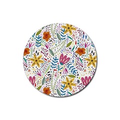 Flowers-484 Rubber Coaster (round) by nateshop