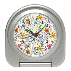 Flowers-484 Travel Alarm Clock by nateshop