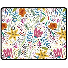 Flowers-484 Two Sides Fleece Blanket (medium) by nateshop