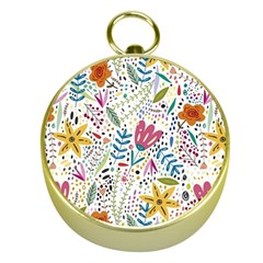 Flowers-484 Gold Compasses by nateshop