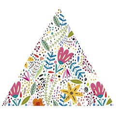 Flowers-484 Wooden Puzzle Triangle by nateshop