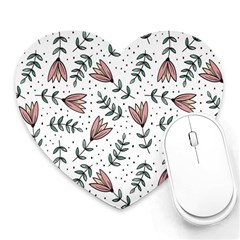 Flowers-49 Heart Mousepad by nateshop