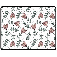 Flowers-49 Two Sides Fleece Blanket (medium) by nateshop