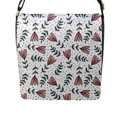 Flowers-49 Flap Closure Messenger Bag (l) by nateshop