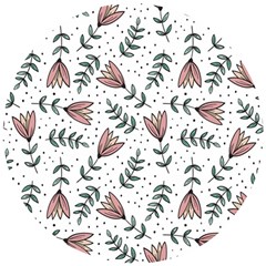 Flowers-49 Wooden Puzzle Round by nateshop