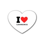 I love lawrence Rubber Heart Coaster (4 pack) Front