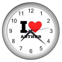 I Love Arthur Wall Clock (silver) by ilovewhateva