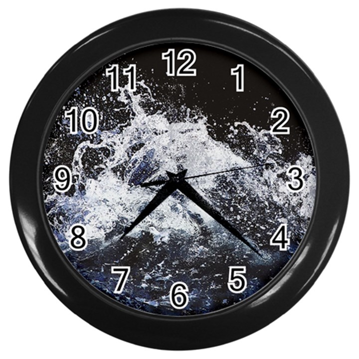 Tempestuous Beauty Art Print Wall Clock (Black)