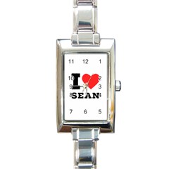 I Love Sean Rectangle Italian Charm Watch by ilovewhateva