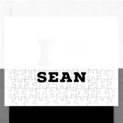 I love sean Rectangular Jigsaw Puzzl