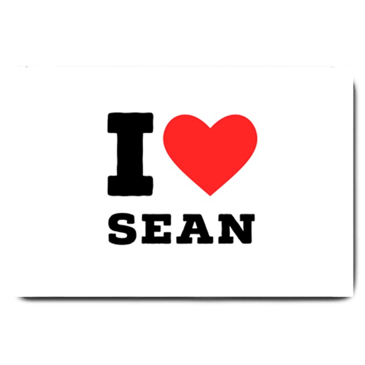 I love sean Large Doormat