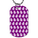 Ladybug Vector Geometric Tile Pattern Dog Tag (Two Sides) Front