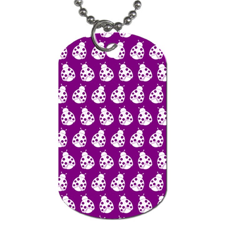 Ladybug Vector Geometric Tile Pattern Dog Tag (Two Sides)