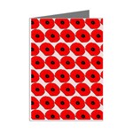 Red Peony Flower Pattern Mini Greeting Cards (Pkg of 8) Right