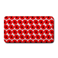 Red Peony Flower Pattern Medium Bar Mat by GardenOfOphir