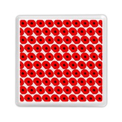 Red Peony Flower Pattern Memory Card Reader (square) by GardenOfOphir