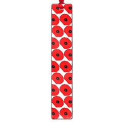 Red Peony Flower Pattern Large Book Marks by GardenOfOphir