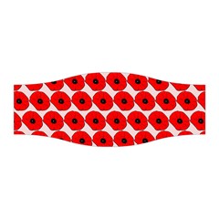 Red Peony Flower Pattern Stretchable Headband by GardenOfOphir