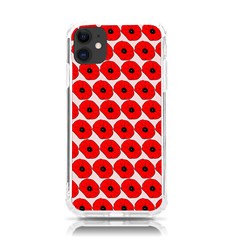 Red Peony Flower Pattern Iphone 11 Tpu Uv Print Case by GardenOfOphir