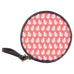 Coral And White Lady Bug Pattern Classic 20-cd Wallets