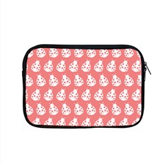 Coral And White Lady Bug Pattern Apple Macbook Pro 15  Zipper Case by GardenOfOphir