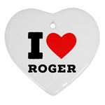 I love roger Heart Ornament (Two Sides) Front