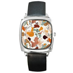 Shapes Pattern Square Metal Watch