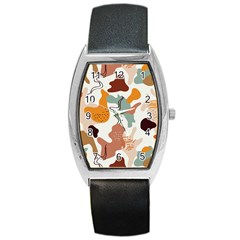 Shapes Pattern Barrel Style Metal Watch