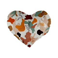 Shapes Pattern Standard 16  Premium Heart Shape Cushions by BlackRoseStore