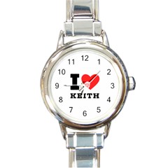 I Love Keith Round Italian Charm Watch by ilovewhateva