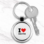 I love keith Key Chain (Round) Front