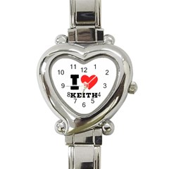 I Love Keith Heart Italian Charm Watch by ilovewhateva