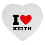 I love keith Heart Ornament (Two Sides) Front