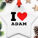 I love Adam  Star Ornament (Two Sides) Front