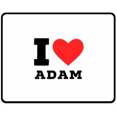 I Love Adam  Fleece Blanket (medium) by ilovewhateva