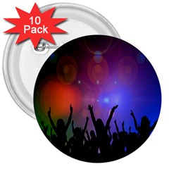 Cheers 3  Buttons (10 pack) 