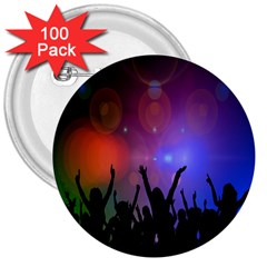 Cheers 3  Buttons (100 pack) 