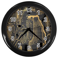 Circuit Wall Clock (black) by nateshop