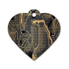 Circuit Dog Tag Heart (two Sides) by nateshop