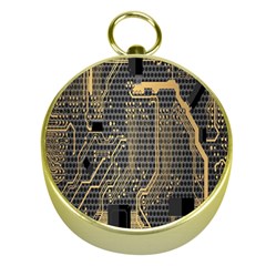 Circuit Gold Compasses by nateshop