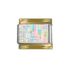 Color-blocks Gold Trim Italian Charm (9mm) by nateshop