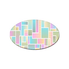 Color-blocks Sticker Oval (10 Pack) by nateshop