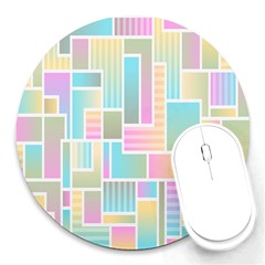 Color-blocks Round Mousepad