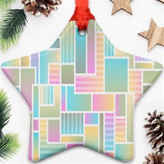 Color-blocks Star Ornament (two Sides) by nateshop