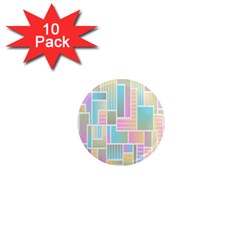 Color-blocks 1  Mini Magnet (10 Pack)  by nateshop