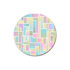 Color-blocks Magnet 3  (round) by nateshop