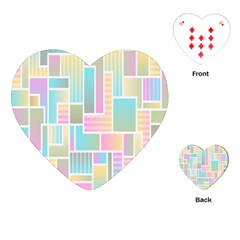 Color-blocks Playing Cards Single Design (heart)